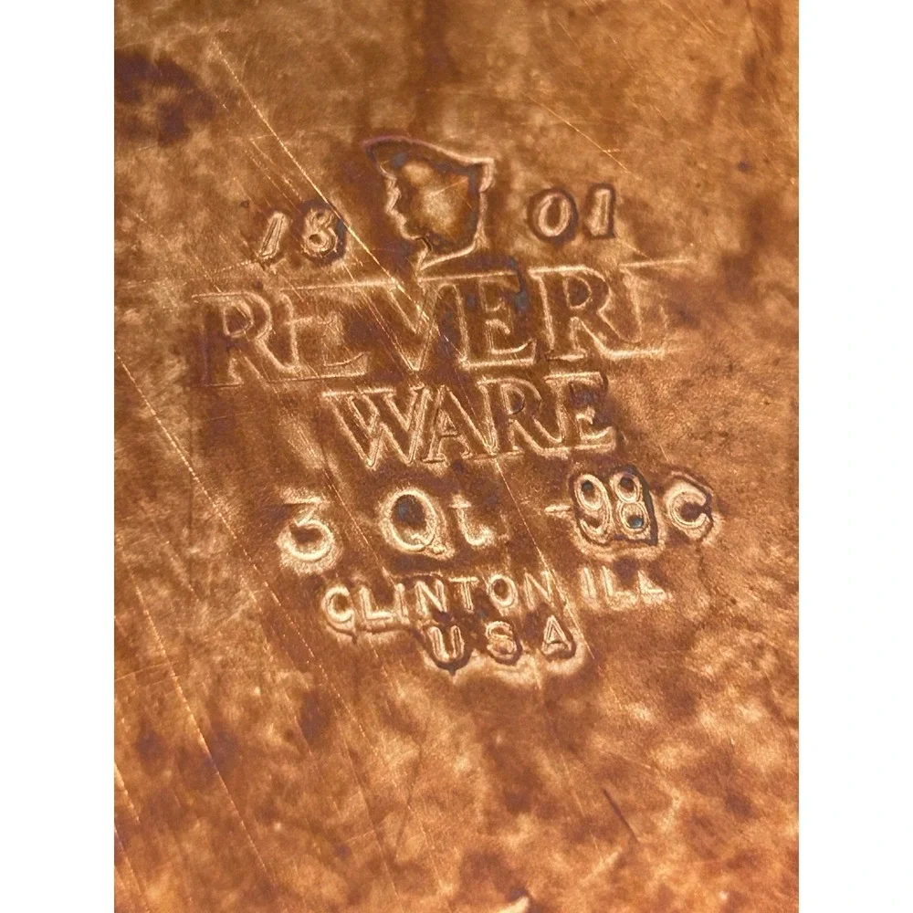 Revere Ware 1801 3 Qt Sauce Pan Copper Clad Bottom  Clinton, Il No Lid
